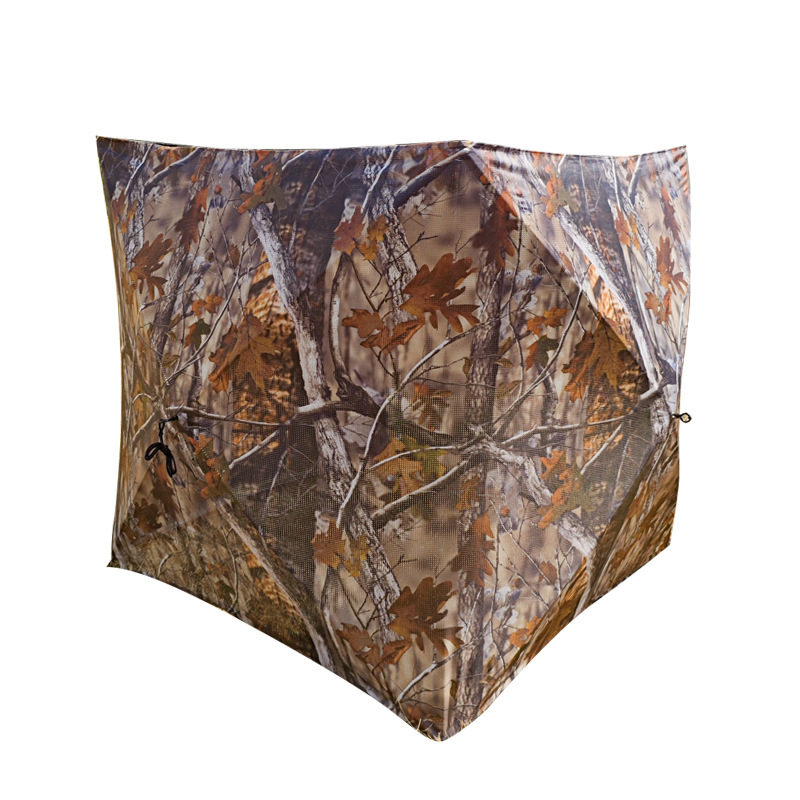 Cross-Border Outdoor Camouflage Hunting Blind, Forest Concealment Turkey Hunting Three-Sided One-Way Perspective Tent, Quick Setup