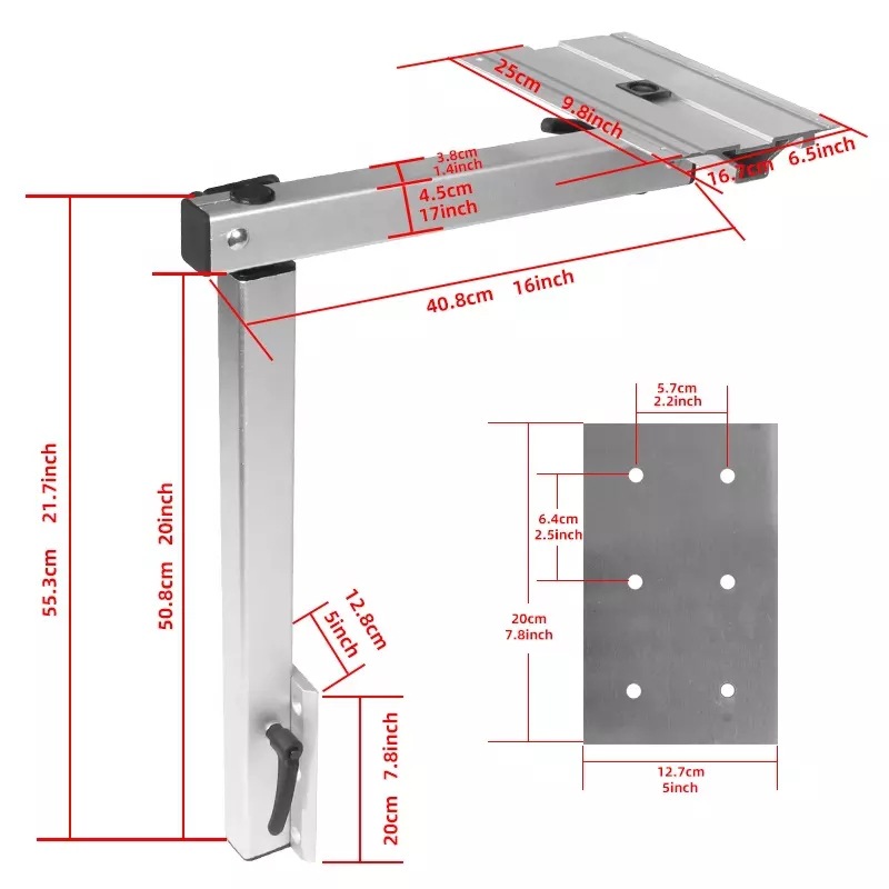 Rv Accessories Rotating Table Legs Lifting Table Aluminum Alloy Universal Bracket Table Legs Detachable Cross-Border Hot Sale - Image 2