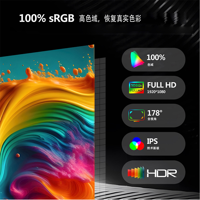 Stock trading design office display HD high color gamut portable three-screen display dual-screen folding notebook expansion screen - Image 4